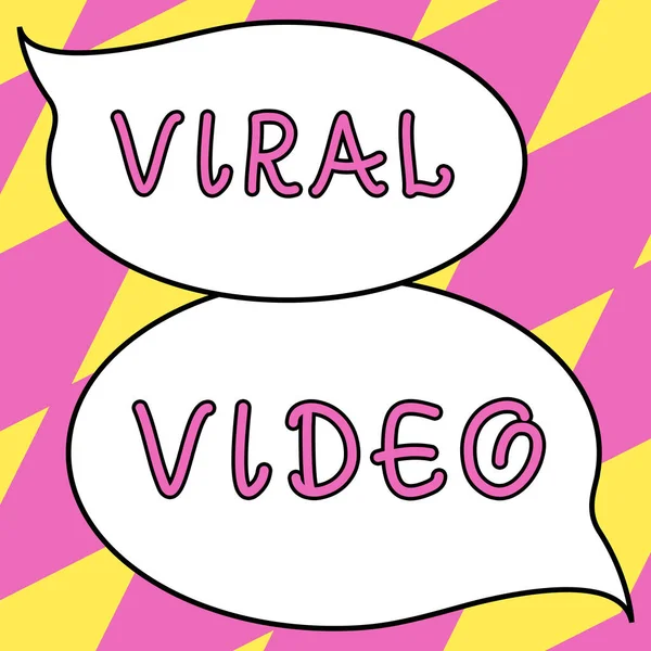 Conceptual display Viral Video, Business overview the video that becomes popular through internet sharing