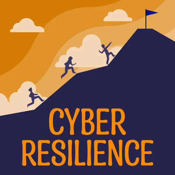 Inspiration Viser Tegn Cyber Resilience Begrebsmæssig Foto Foranstaltning Hvor Godt - Stock-foto