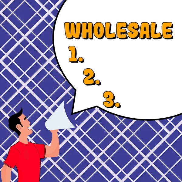 Conceptual Caption Wholesale Business Overview Sale Commodities Bulk Quantity Usually —  Fotos de Stock