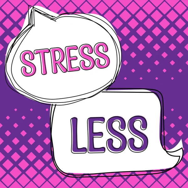 Text Caption Presenting Stress Less Business Idea Stay Away Problems — Fotografia de Stock