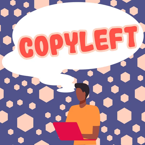 Copyleft Word Right Freely Use Modify Copy Share Software Works — стоковое фото