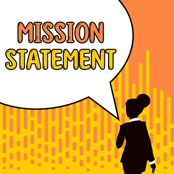 Presentazione Del Testo Mission Statement Business Approach Sintesi Formale Degli — Foto Stock