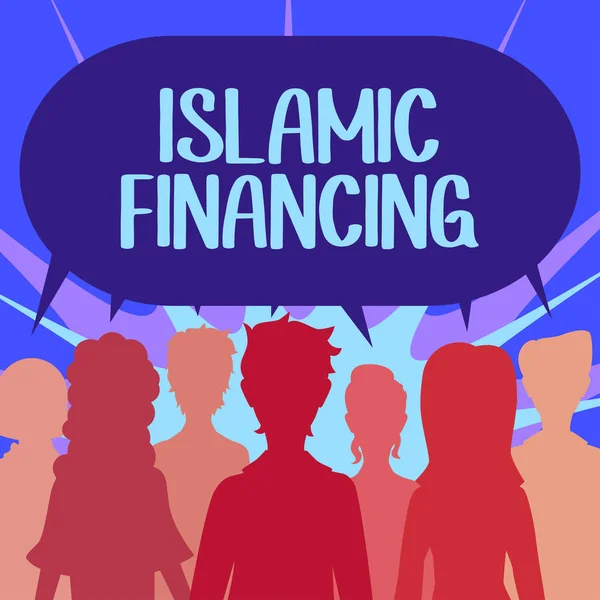 Text Tecken Visar Islamisk Finansiering Word Skrivet Bankverksamhet Och Investering — Stockfoto