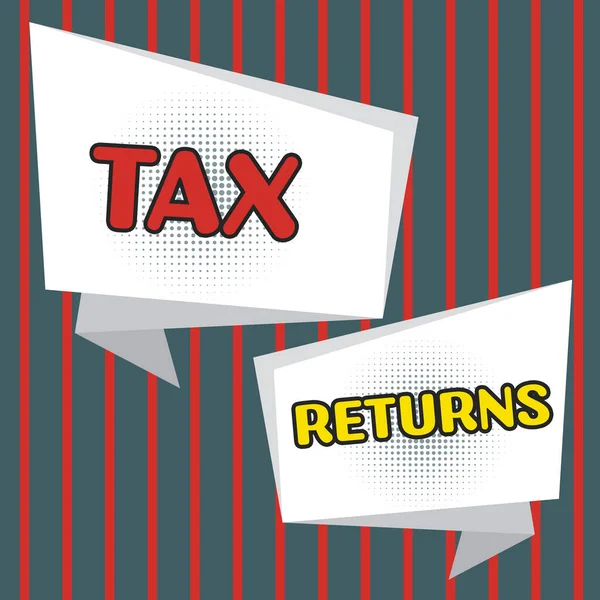 Handwriting Text Tax Returns Business Showcase Tax Payer Financial Information — Zdjęcie stockowe