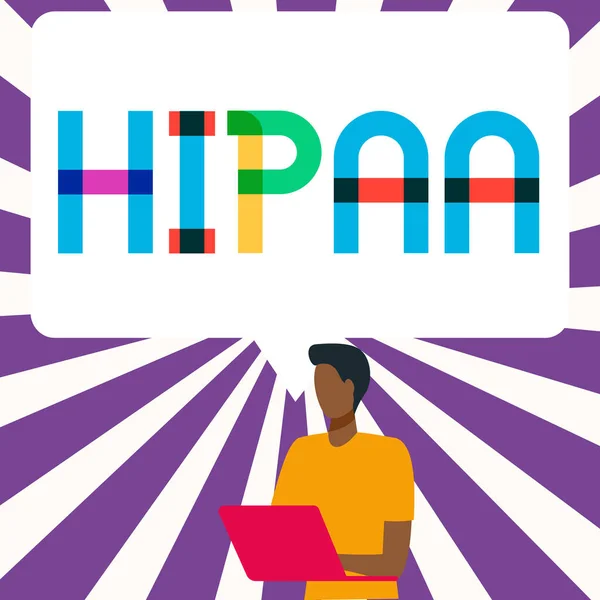 Tekst Bijschrift Presenteren Hipaa Conceptuele Foto Acroniem Staat Voor Health — Stockfoto