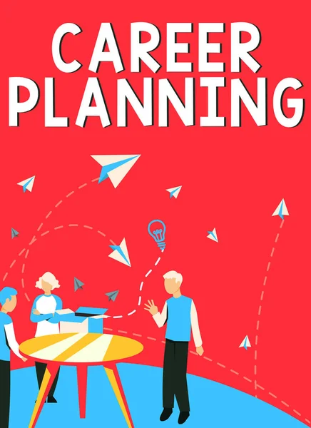 Text Caption Presenting Career Planning Concept Meaning List Goals Actions — kuvapankkivalokuva