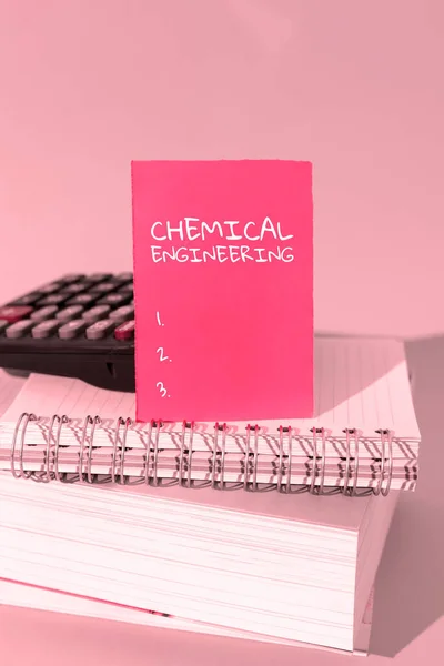 Conceptual display Chemical Engineering, Business idea developing things dealing with the industrial application of chemistry