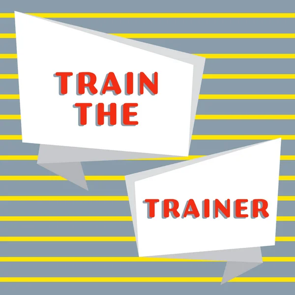 Inspiration Showing Sign Train Trainer Έννοια Έννοια Που Προσδιορίζεται Για — Φωτογραφία Αρχείου