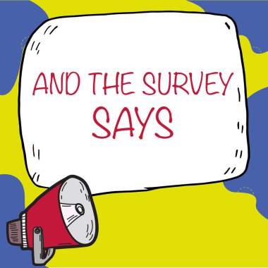 Metin başlığı sunar ve anket der ki, anket yapan iş şovu ve sonuçları başkalarıyla tartışın