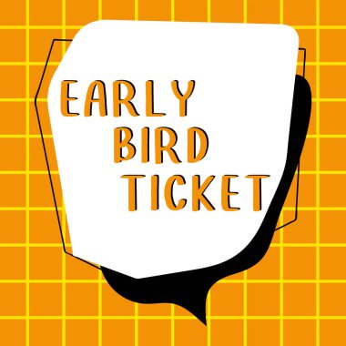 Erkenci Kuş Biletleri, İş Konsepti. Normal fiyatına satışa çıkmadan önce bilet almak.