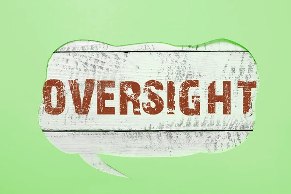 Conceptual Caption Oversight Business Showcase Watch Organize Job Make Sure — Stok Foto