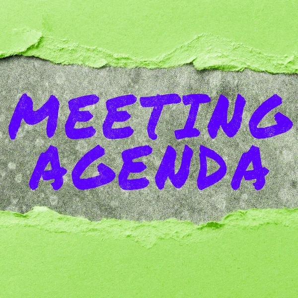 Conceptual display Meeting Agenda, Word for An agenda sets clear expectations for what needs to a meeting