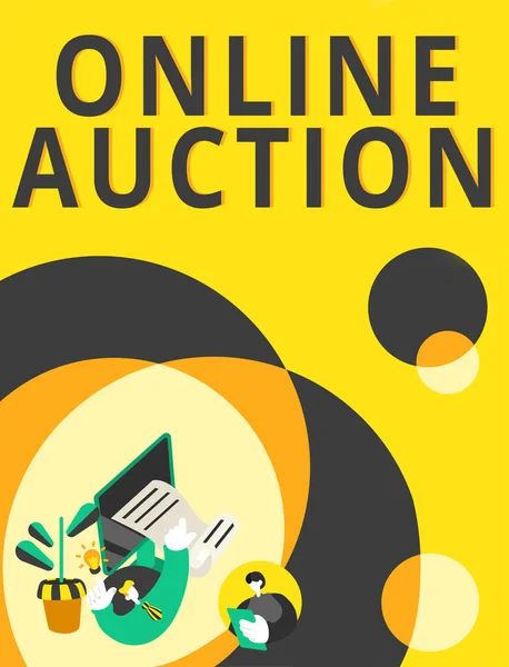 Text Showing Inspiration Online Auction Word Written Process Buying Selling — Stock Fotó