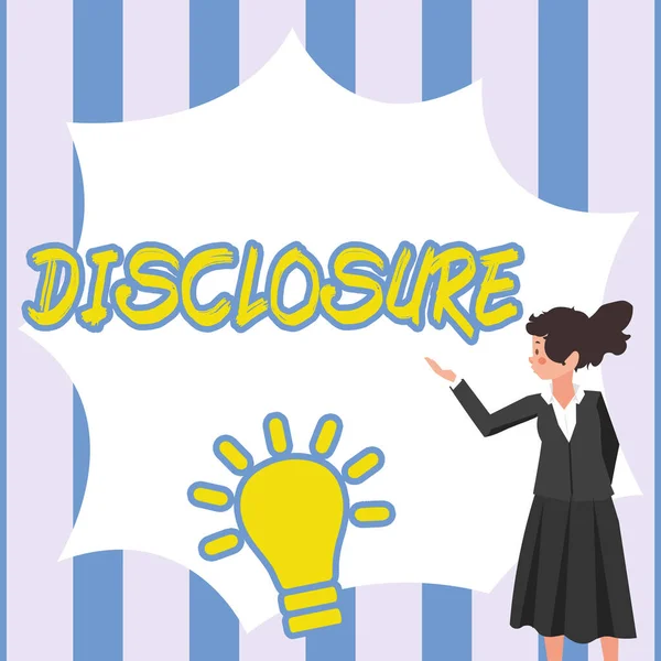 Handstilstext Disclosure Word Action Making New Eller Secret Confidential Information — Stockfoto