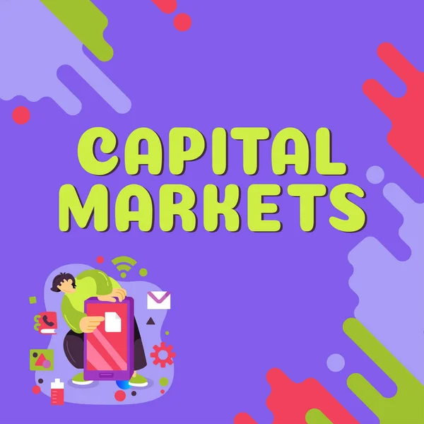 Conceptual Caption Capital Markets Business Concept Allow Businesses Raise Funds — 스톡 사진
