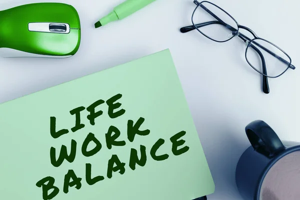 Text showing inspiration Life Work Balance, Concept meaning stability person needs between his job and personal time