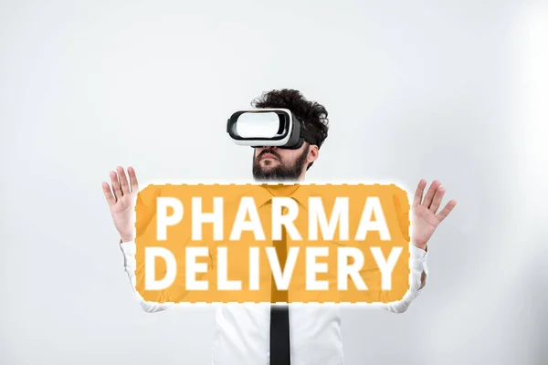 Conceptual Caption Pharma Delivery Business Concept Getting Your Prescriptions Mailed — Stock Photo, Image