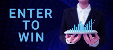 El yazısı işareti Enter To Win, İş fikri ödül ya da kazanma şansı karşılığında bir şeyi takas etmek