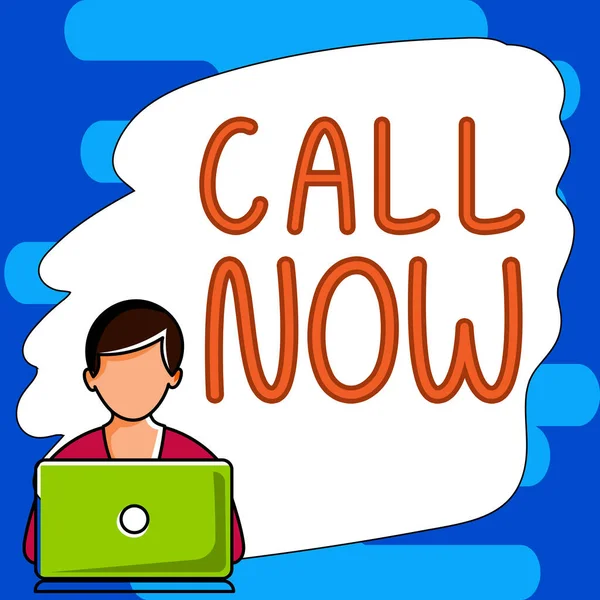Légende Textuelle Présentant Call Now Business Showcase Pour Contacter Immédiatement — Photo