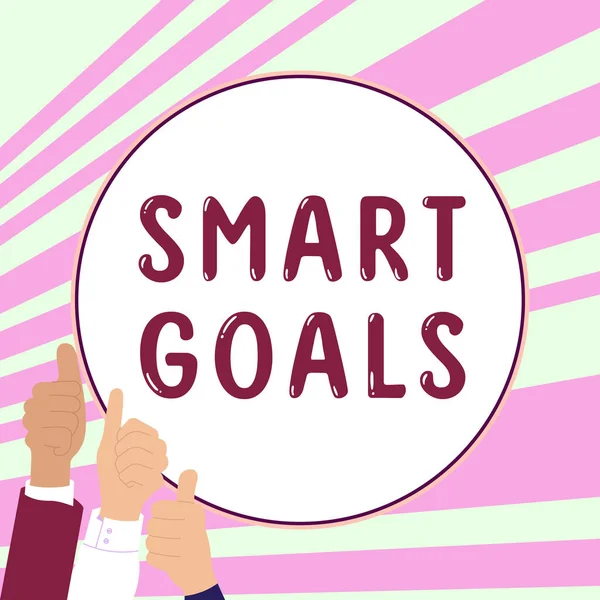 Inspiration Showing Sign Smart Goals Conceptual Photo Mnemonic Used Basis — Photo