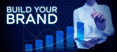 İlham kaynağı gösteren metin Markanızı, İş Vitrininizi İnşa Edin Ticari Kimlik Reklamını Yapın