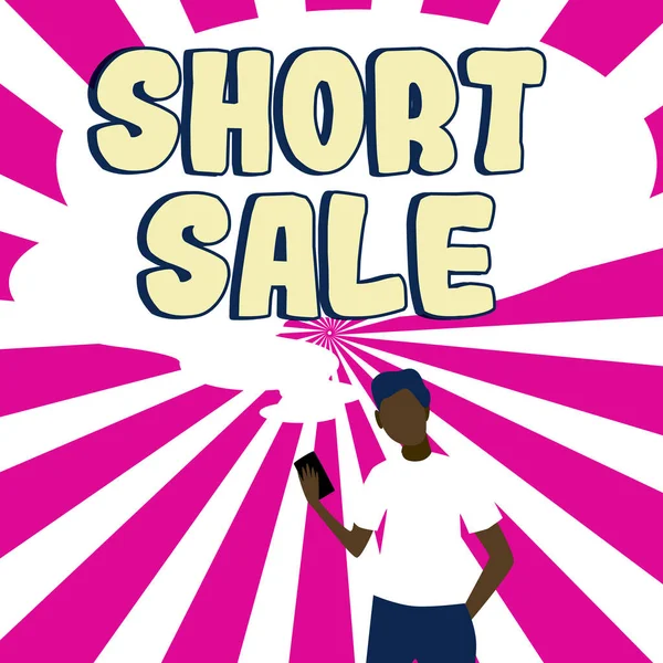 Tekst Bijschrift Presenteren Short Sale Word Written Home Dat Wordt — Stockfoto