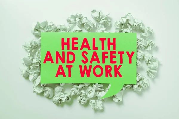 Writing displaying text Health And Safety At Work, Conceptual photo Secure procedures prevent accidents avoid danger