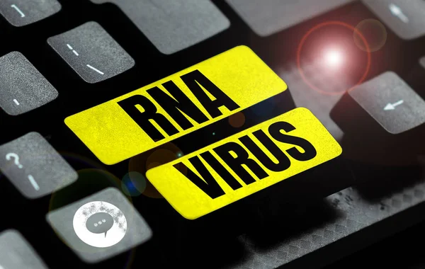 Text sign showing Rna Virus, Business showcase a virus genetic information is stored in the form of RNA