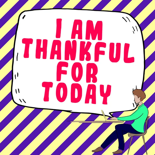 Handwriting Text Thankful Today Business Overview Grateful Living One More — Zdjęcie stockowe