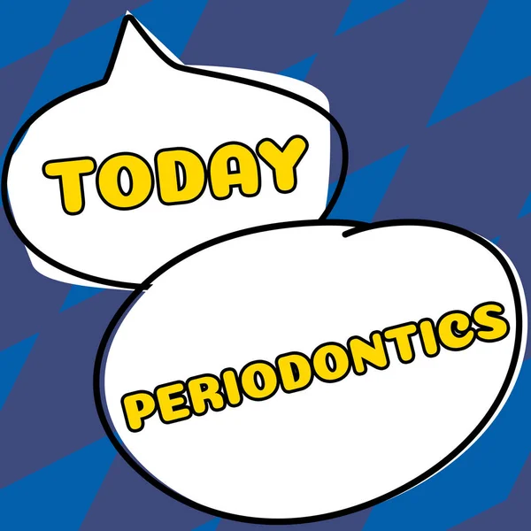 Znak Zobrazování Periodoncie Obchodní Nápad Obor Stomatologie Zabývá Chorobami Zubů — Stock fotografie