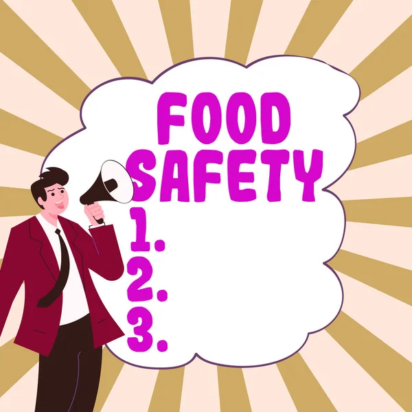 Tekst Met Inspiratie Voedselveiligheid Internet Concept Voorwaarden Praktijken Die Kwaliteit — Stockfoto