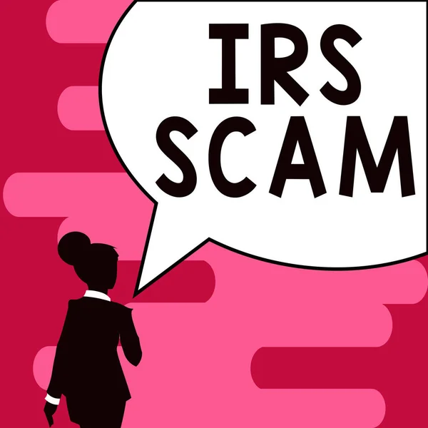 Wyświetlanie Koncepcyjne Irs Scam Business Concept Targeted Taxpayers Pretendując Wewnętrznego — Zdjęcie stockowe