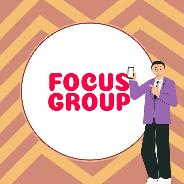 Texto Presentando Focus Group Grupo Personas Responsables Determinar Respuesta Una —  Fotos de Stock