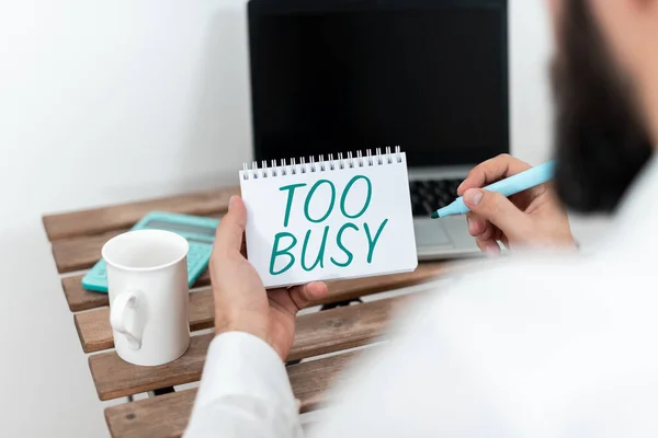 Conceptual Display Too Busy Business Overview Time Relax Idle Time — Stock Photo, Image