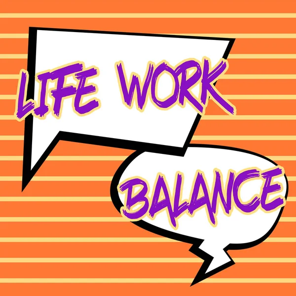 Ручная Надпись Life Work Balance Business Overview Stability Person Needs — стоковое фото