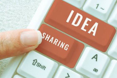 Text sign showing Idea Sharing, Word for Startup launch innovation product, creative thinking