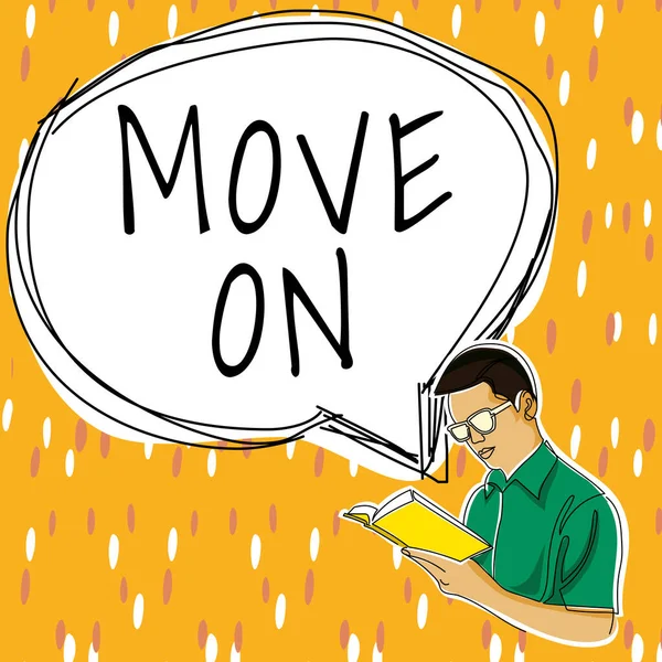 Text Caption Presenting Move Business Approach Leave Place You Staying — Photo