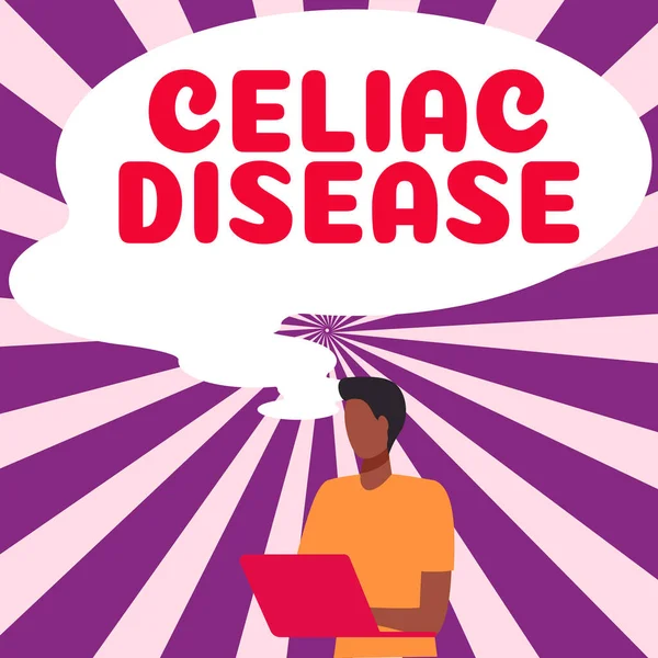 Conceptual Caption Celiac Disease Business Showcase Small Intestine Hypersensitive Gluten — Zdjęcie stockowe