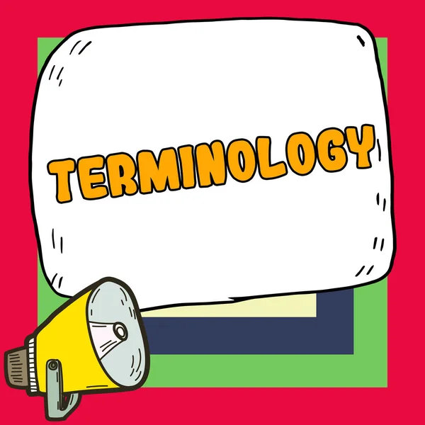 Text Caption Presenting Terminology Conceptual Photo Terms Used Particular Technical —  Fotos de Stock