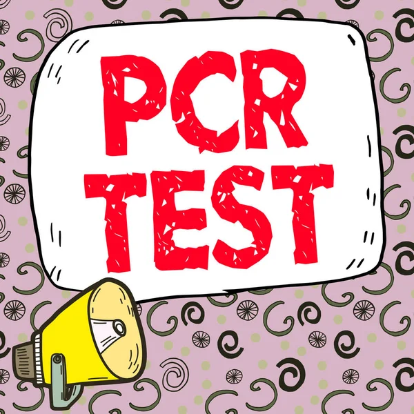 Handstilstext Pcr Test Word För Kvalitativ Detektion Virusgenom Den Korta — Stockfoto