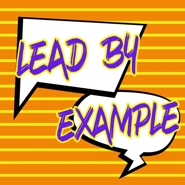 Conceptual Caption Lead Example Word Written Mentor Leader Follow Rules — Stok fotoğraf