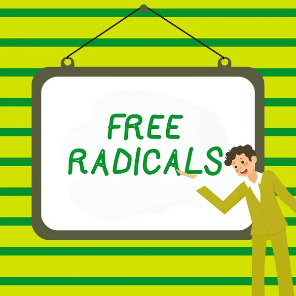 Writing Displaying Text Free Radicals Business Concept Produced Body Natural — Stock Photo, Image