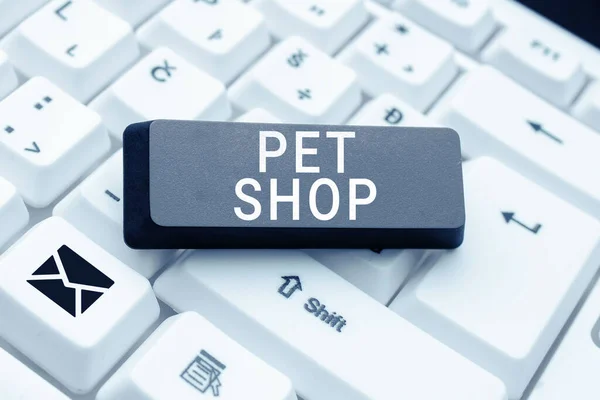 Text sign showing Pet Shop, Internet Concept Retail business that sells different kinds of animals to the public