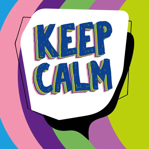 Text Bildtext Presenterar Keep Calm Word Skrivet Inte Känslomässigt Investerade — Stockfoto
