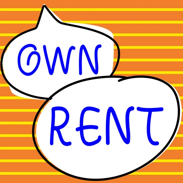 Hand Writing Sign Own Rent Business Overview Tangible Property Leased — Photo