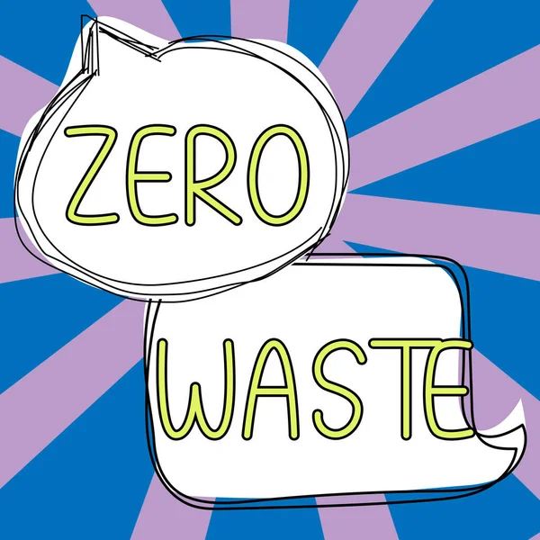 Handskrift Text Zero Waste Business Showcase Industriellt Ansvar Inkluderar Kompostering — Stockfoto