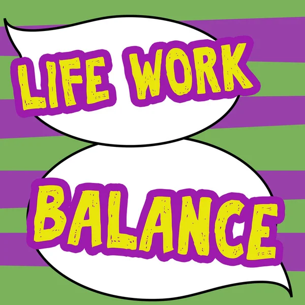 Conceptual display Life Work Balance, Business concept stability person needs between his job and personal time