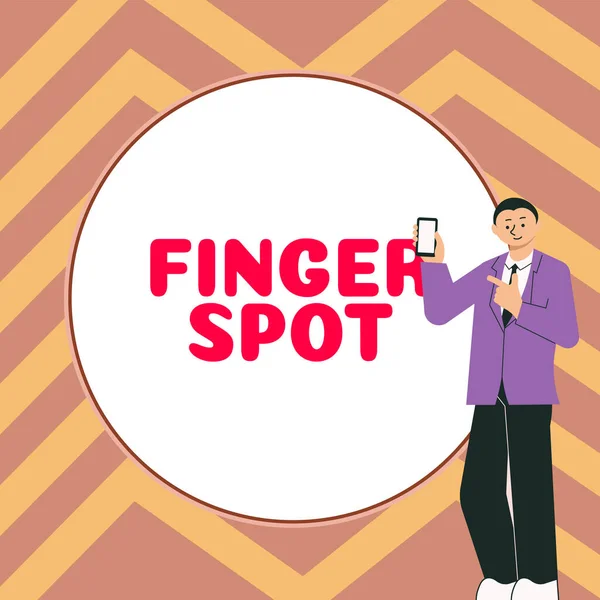 Conceptual Caption Finger Spot Business Idea Small Fluid Filled Blisters — Photo