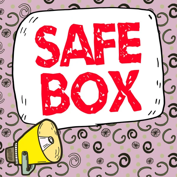 Text Caption Presenting Safe Box Conceptual Photo Small Structure You — Zdjęcie stockowe