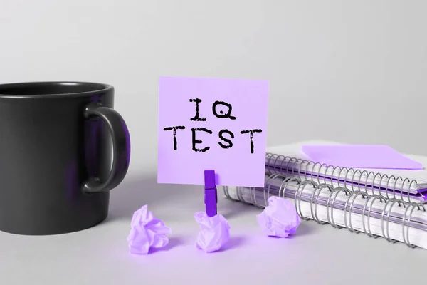 Text Sign Showing Test Business Concept Attempt Measure Your Cognitive — Fotografie, imagine de stoc